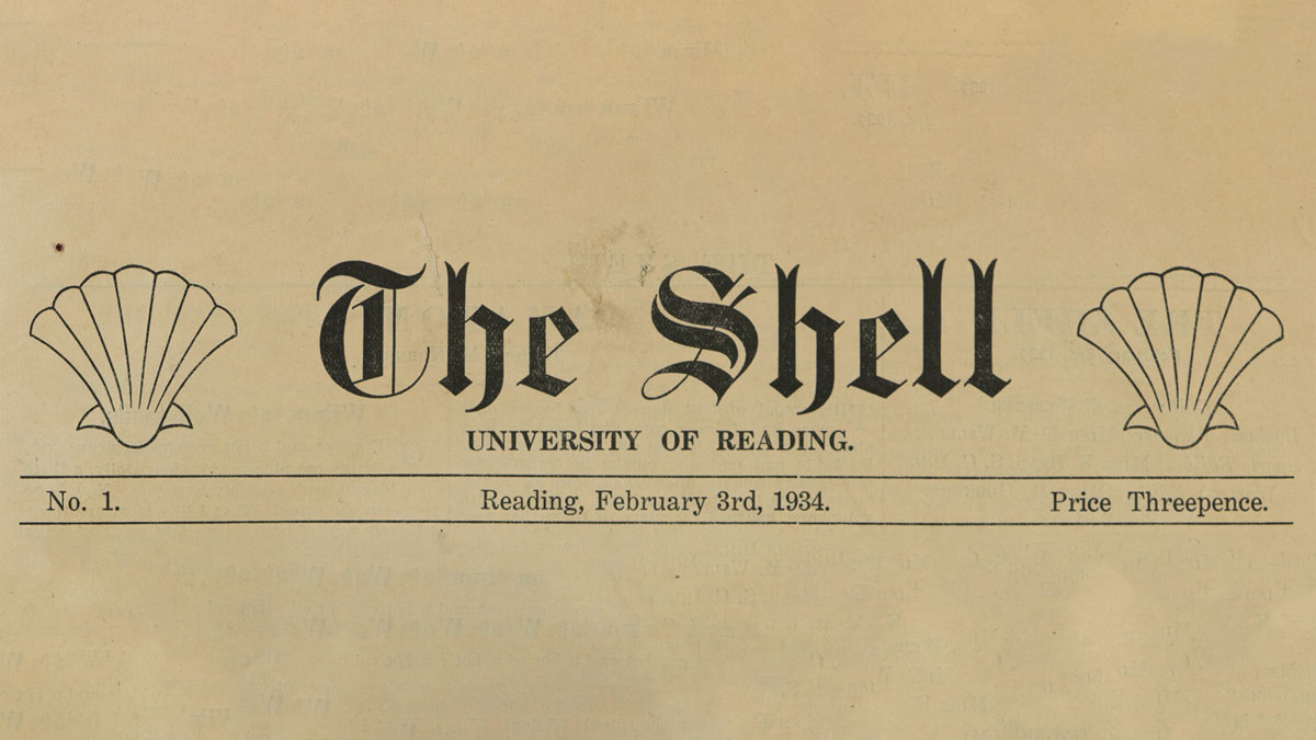 1934 and The Shell student newspaper is launched. The Shell – No. 1. Archive ref: R.U. RESERVE FOLIO PERIODICALS--SHE