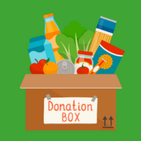 A donation food box