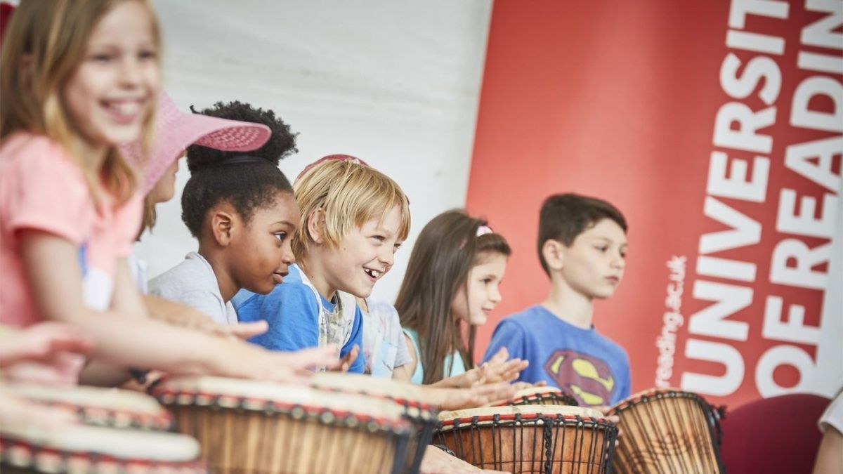 Children playing bongos