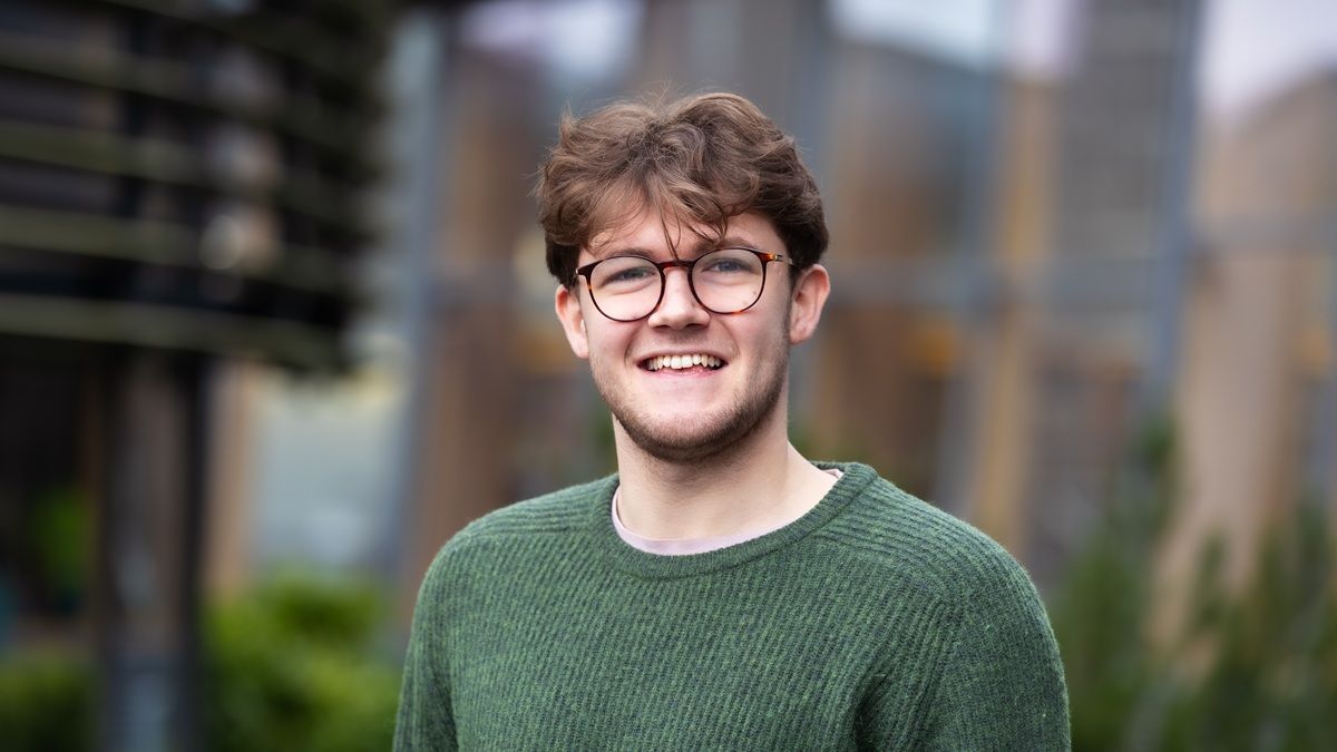 Portrait of a young male student