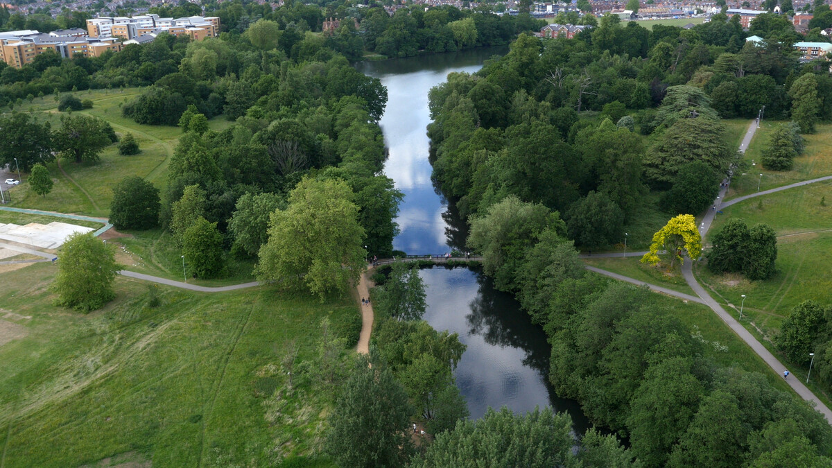Whiteknights lake, the University of Reading
