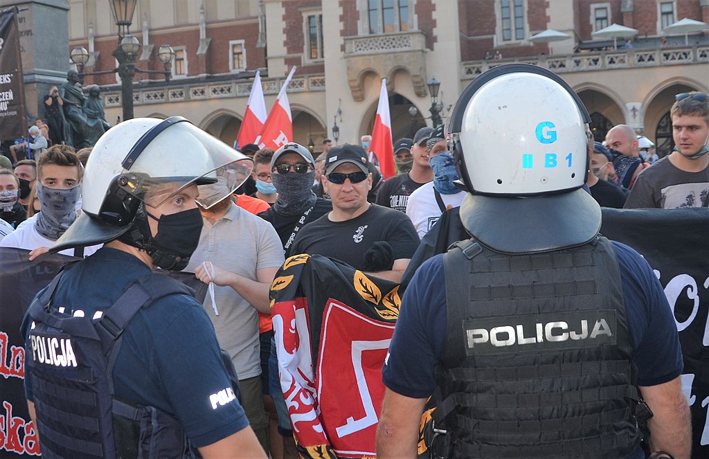 Far-right protesters